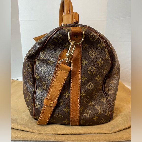 LOUIS VUITTON MONOGRAM KEEPALL 50 BANDOULIERE TRAVEL BAG - Picture 4 of 14